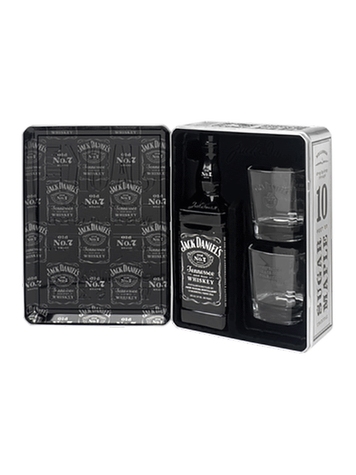 COFFRET JACK DANIELS N°7 +2 VERRES  40%VOL