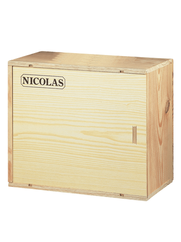 WOODEN CASE FOR 6 x 75CL BOTTLES (BORDEAUX TYPE ONLY)