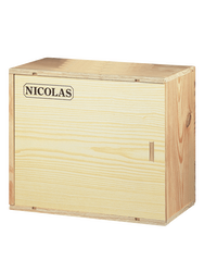 CAISSETTE BOIS 6 BOUTEILLES 75 CL  (VIN DE BORDEAUX UNIQUEMENT)