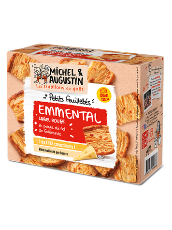 BISCUITS FEUILLETÉS À L’EMMENTAL GRAND CRU LABEL ROUGE, AROMATISÉS