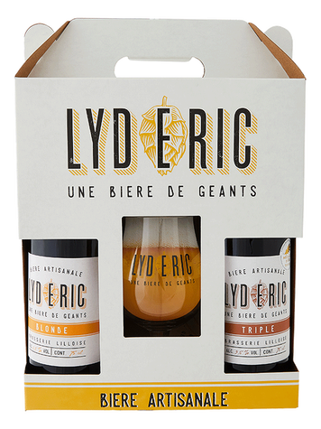 Coffret Bière Lyderic Blonde Triple + Verre - Nicolas
