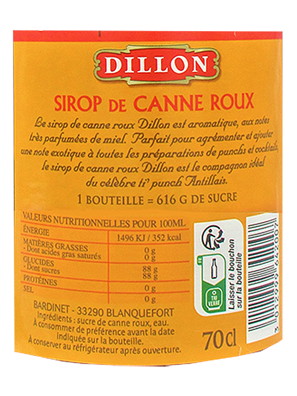 Sirop de sucre de canne UTC4