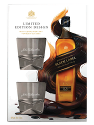 COFFRET JOHNNIE WALKER BLACK+2 VERRES
